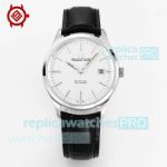 V9 Factory Swiss Copy Jaeger-LeCoultre Master Control Date Ultra-thin Silver Face Men's Watch 